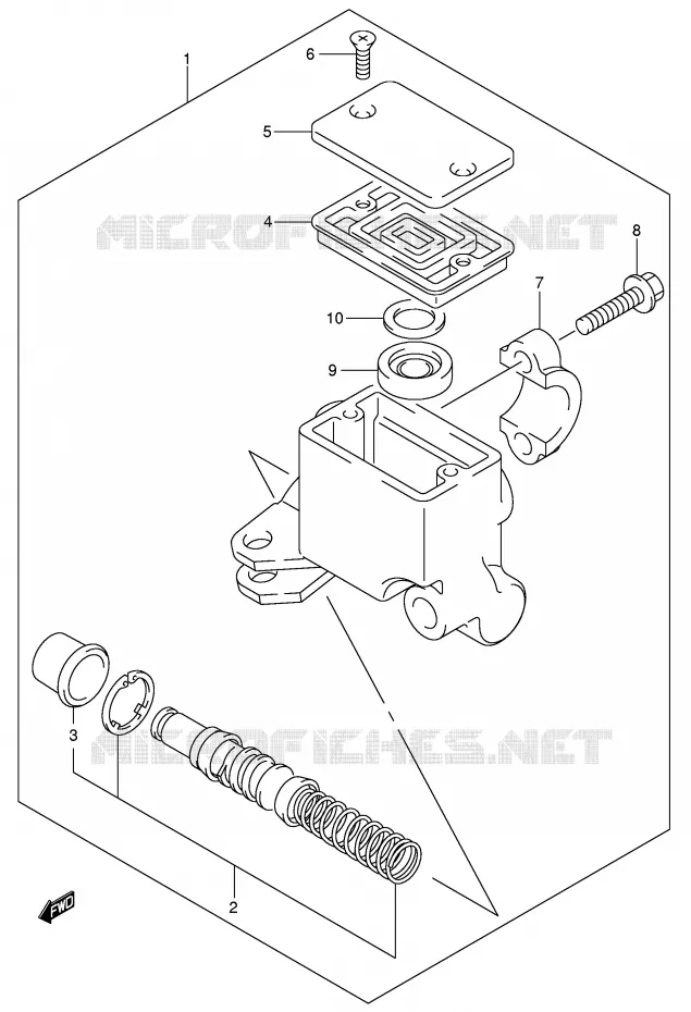 FRONT HOOFDREMCILINDER Suzuki QUAD 400 EIGER 2003  LT-F400FK3(P24)