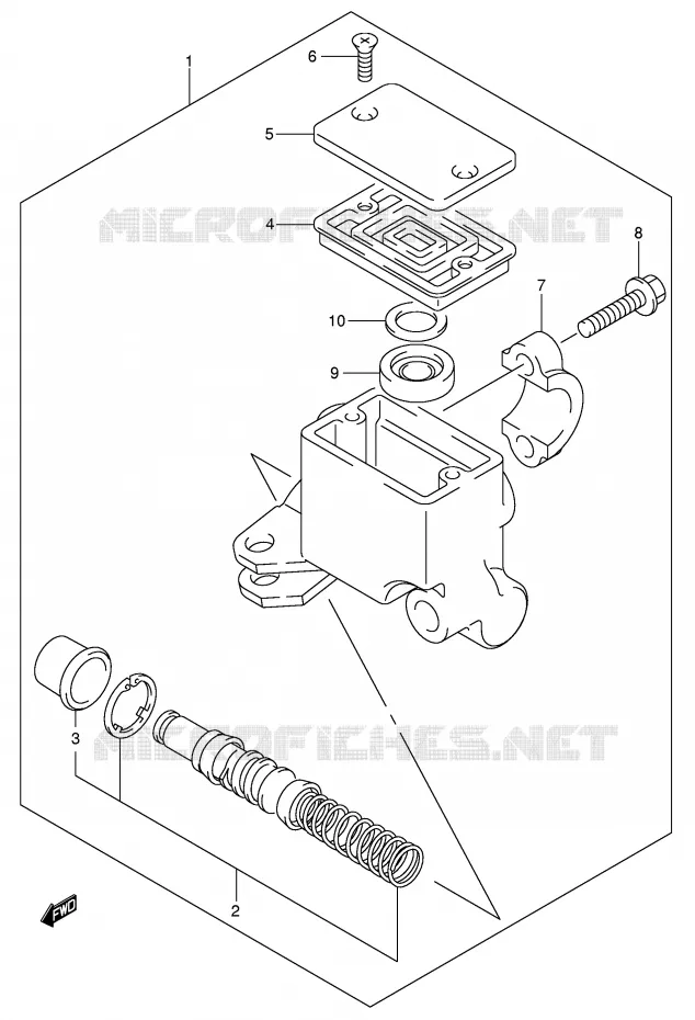 FRONT HOOFDREMCILINDER Suzuki QUAD 400 EIGER 2004  LT-F400K4(P24)