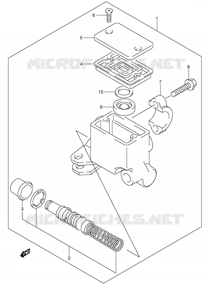 FRONT HOOFDREMCILINDER Suzuki QUAD 500 VINSON 2007  LT-A500FK7(P24)
