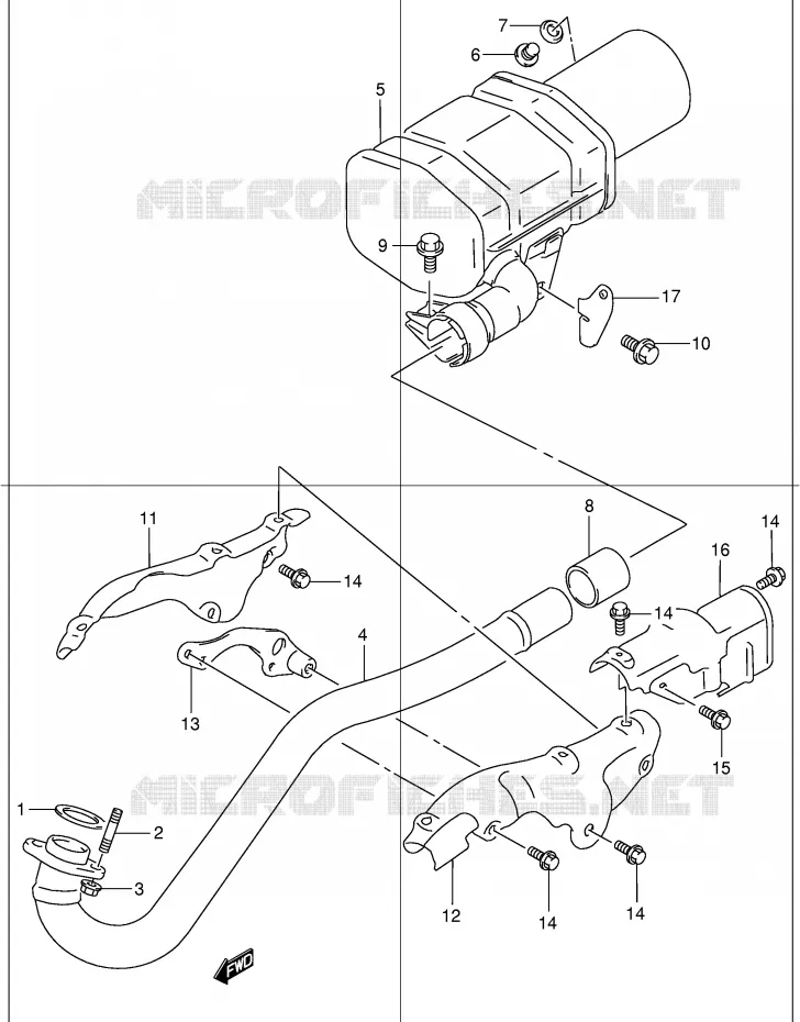GELUIDDEMPER Suzuki QUAD 300 KINGQUAD 2001  LT-F300K1(E24)