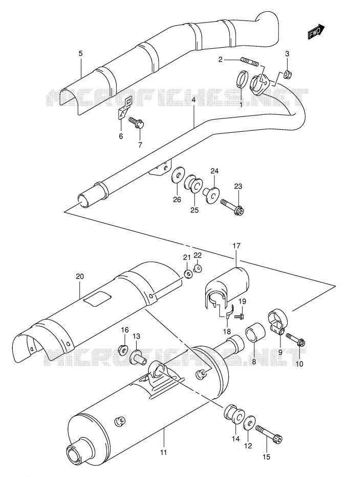 GELUIDDEMPER Suzuki QUAD 400 EIGER 2007  LT-F400FK7(P3/P28)