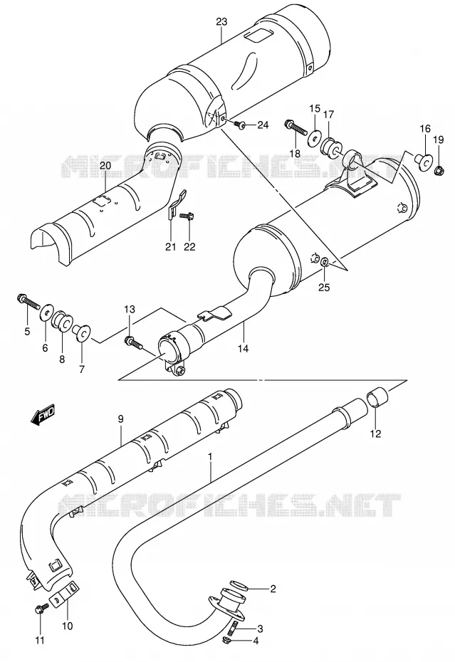 GELUIDDEMPER Suzuki QUAD 500 KINGQUAD 2005  LT-A500FK5(P28/P33)