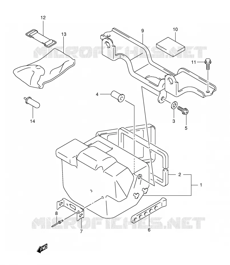 GEREEDSCHAPSKIST Suzuki QUAD 400 EIGER 2002  LT-A400K2(E3/E28)