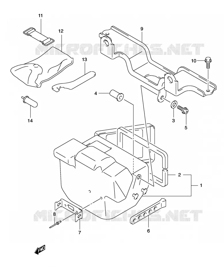 GEREEDSCHAPSKIST Suzuki QUAD 400 EIGER 2002  LT-F400K2(E24)