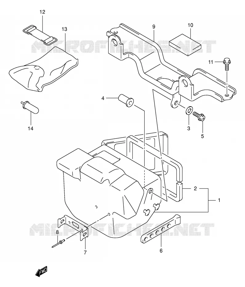 GEREEDSCHAPSKIST Suzuki QUAD 400 EIGER 2006  LT-A400K6(P3/P28)