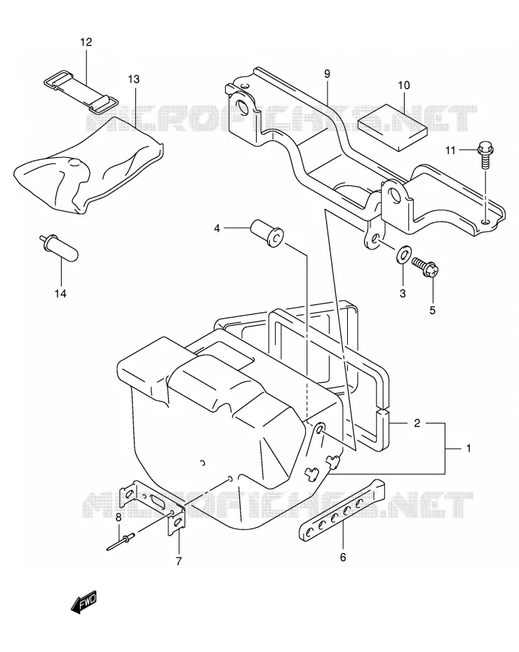 GEREEDSCHAPSKIST Suzuki QUAD 400 EIGER 2007  LT-A400FK7(P24)