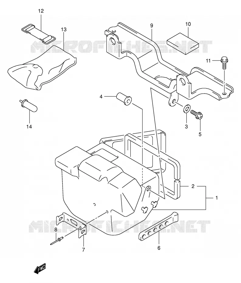 GEREEDSCHAPSKIST Suzuki QUAD 400 EIGER 2007  LT-F400K7(P3/P28)