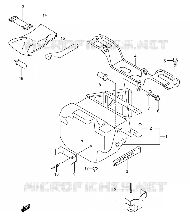 GEREEDSCHAPSKIST Suzuki QUAD 500 VINSON 2006  LT-F500FK6(P24)