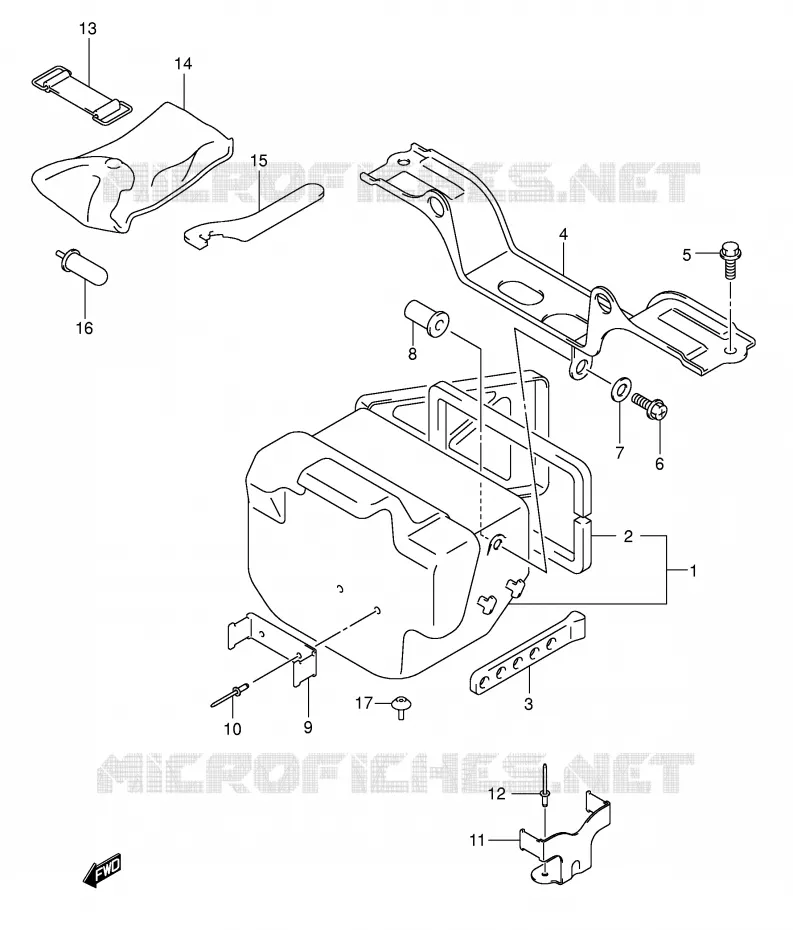GEREEDSCHAPSKIST Suzuki QUAD 500 VINSON 2007  LT-F500FK7(P28/P33)
