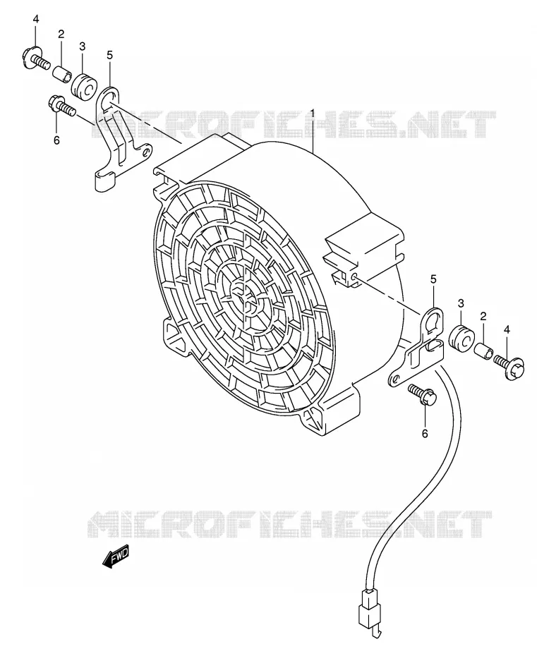 KOELVENTILATOR Suzuki QUAD 400 EIGER 2003  LT-A400FK3(P24)