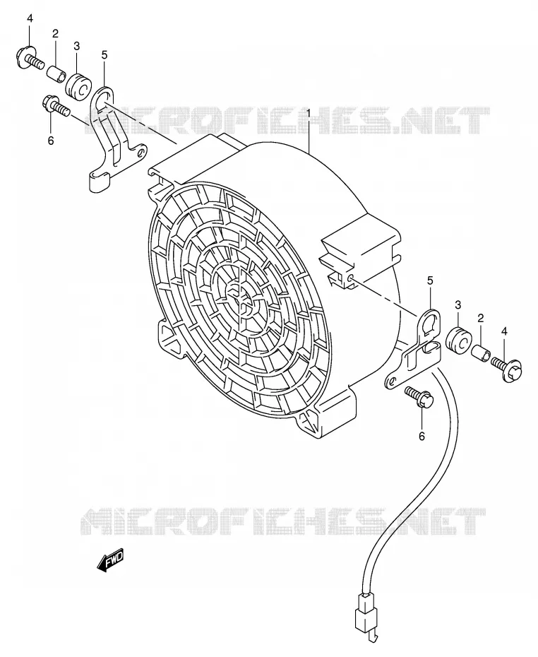 KOELVENTILATOR Suzuki QUAD 400 EIGER 2003  LT-F400K3(P24)