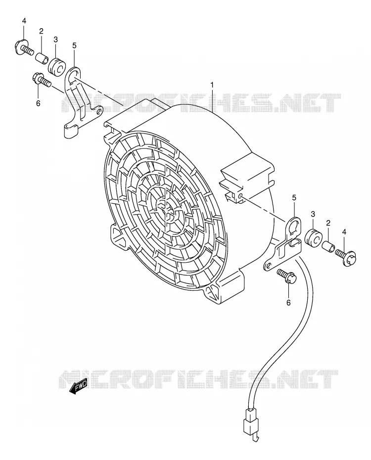 KOELVENTILATOR Suzuki QUAD 400 EIGER 2007  LT-F400K7(P3/P28)