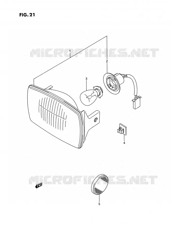 KOPLAMP Suzuki QUAD 160 OZARK 1990  LT-F160L(P28)