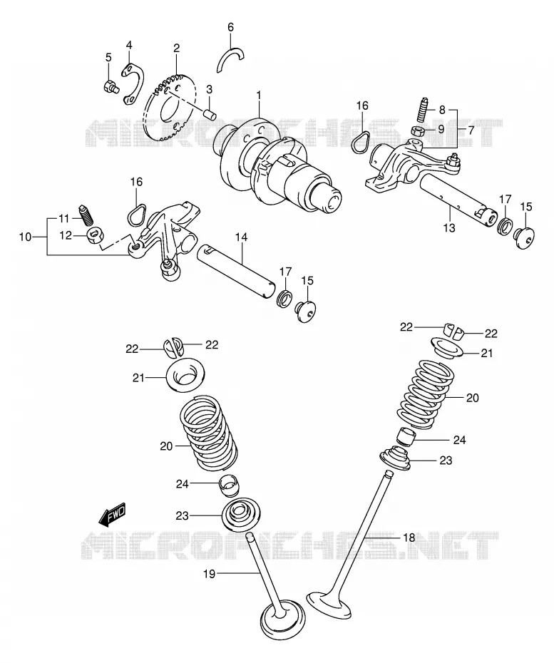 NOKKENAS - VALVES Suzuki QUAD 400 EIGER 2004  LT-F400K4(P3/P28)