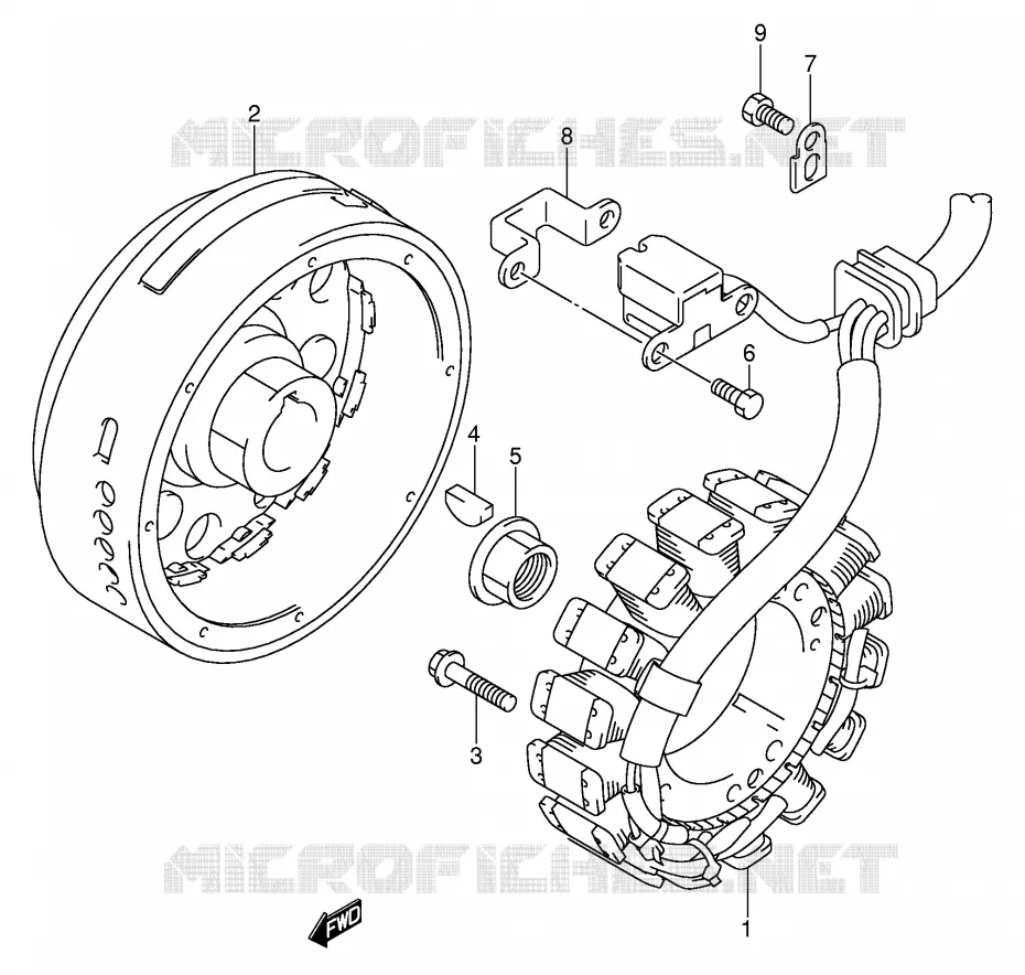 ONTSTEKING Suzuki QUAD 500 VINSON 2005  LT-F500FK5(P28/P33)