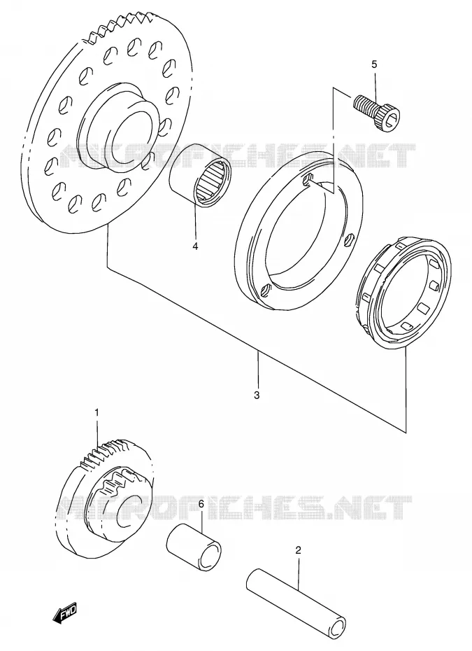 STARTMOTOR CLUTCH Suzuki QUAD 160 OZARK 2002  LT-F160K2(P24)