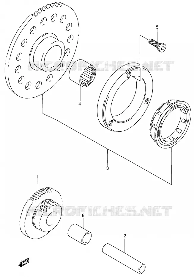 STARTMOTOR CLUTCH Suzuki QUAD 160 OZARK 2006  LT-F160K6(P24)