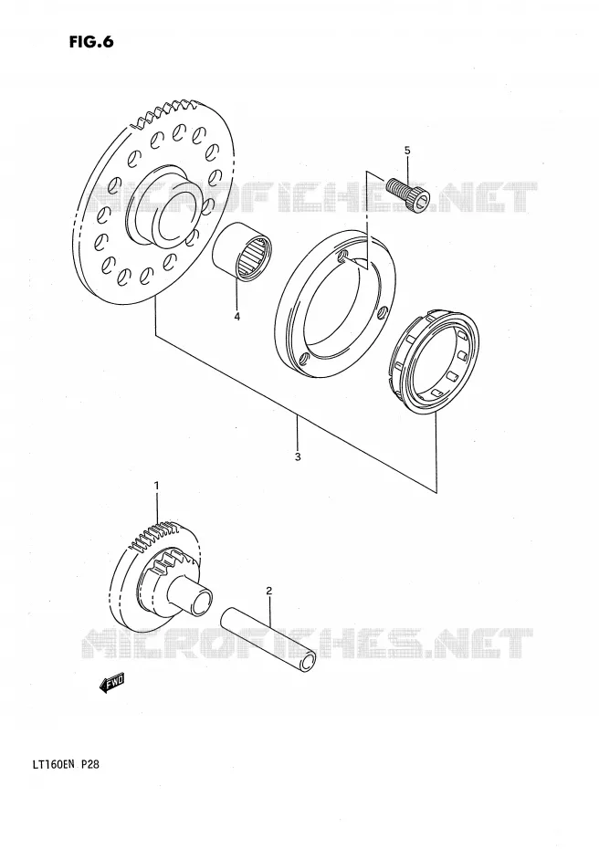 STARTMOTOR CLUTCH Suzuki QUAD 160 QUADRUNNER 1989  LT160EK(P28)