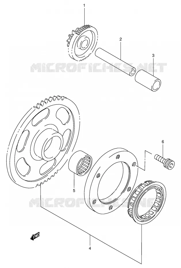 STARTMOTOR CLUTCH Suzuki QUAD 250 KINGQUAD 1997  LT-F4WDV(E28)