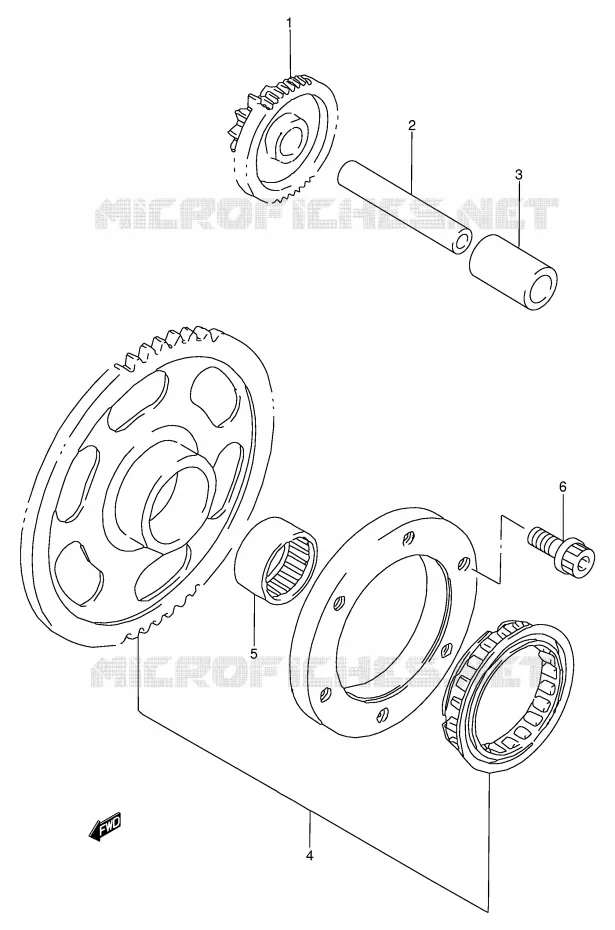 STARTMOTOR CLUTCH Suzuki QUAD 250 OZARK 1999  LT-F250FX(E24)
