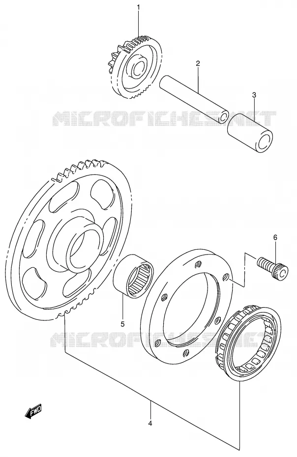 STARTMOTOR CLUTCH Suzuki QUAD 300 KINGQUAD 1999  LT-F300FX(E3/E28)