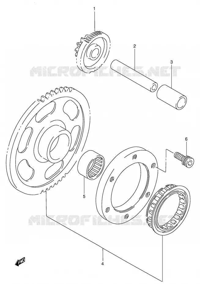 STARTMOTOR CLUTCH Suzuki QUAD 300 KINGQUAD 2000  LT-F300Y(E24)