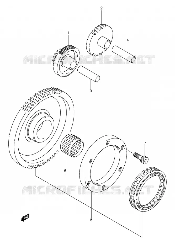 STARTMOTOR CLUTCH Suzuki QUAD 400 EIGER 2003  LT-A400K3(P3/P28)