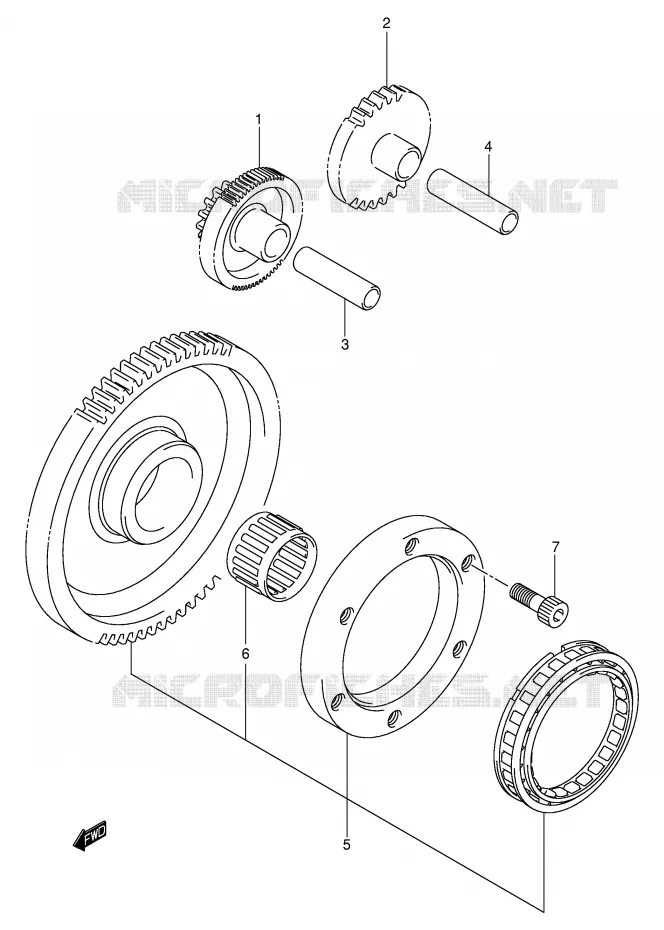 STARTMOTOR CLUTCH Suzuki QUAD 400 EIGER 2007  LT-A400FK7(P24)