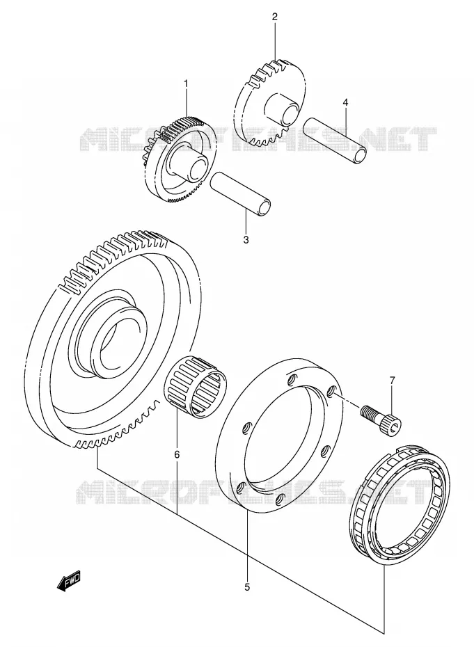 STARTMOTOR CLUTCH Suzuki QUAD 400 EIGER 2007  LT-F400K7(P3/P28)