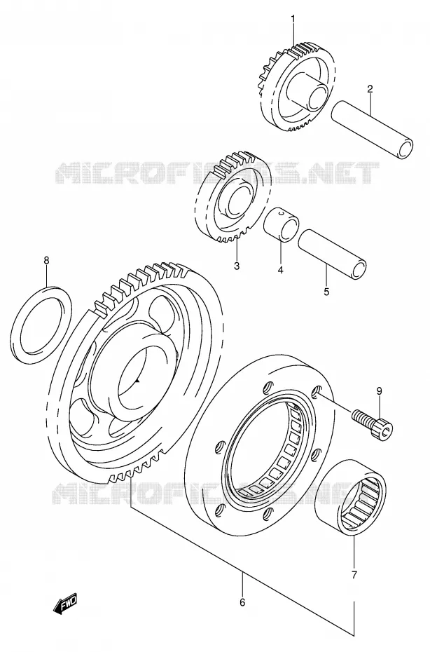 STARTMOTOR CLUTCH Suzuki QUAD 500 VINSON 2002  LT-A500FK2(E3/E28)