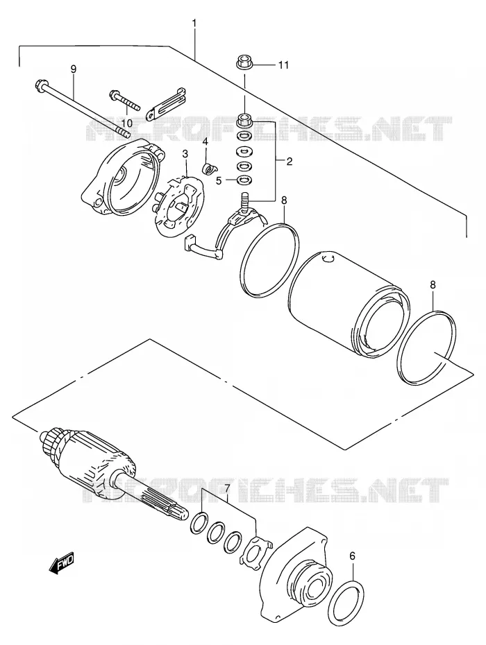 STARTMOTOR Suzuki QUAD 500 KINGQUAD 2001  LT-A500FK1(E3/E28)