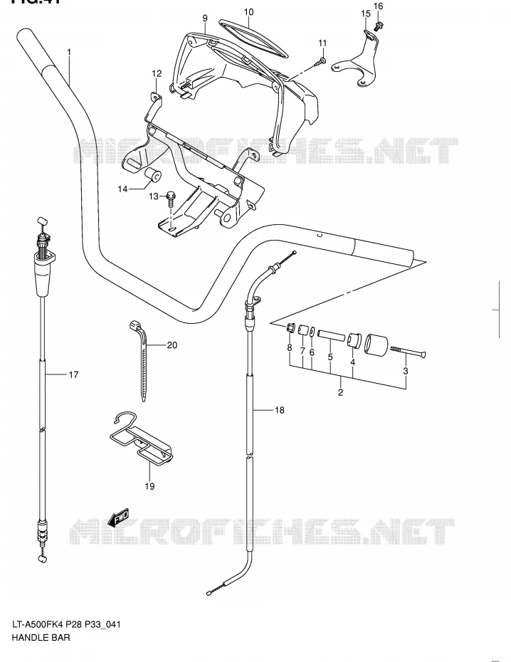 STUUR Suzuki QUAD 500 VINSON 2004  LT-A500FK4(P28/P33)