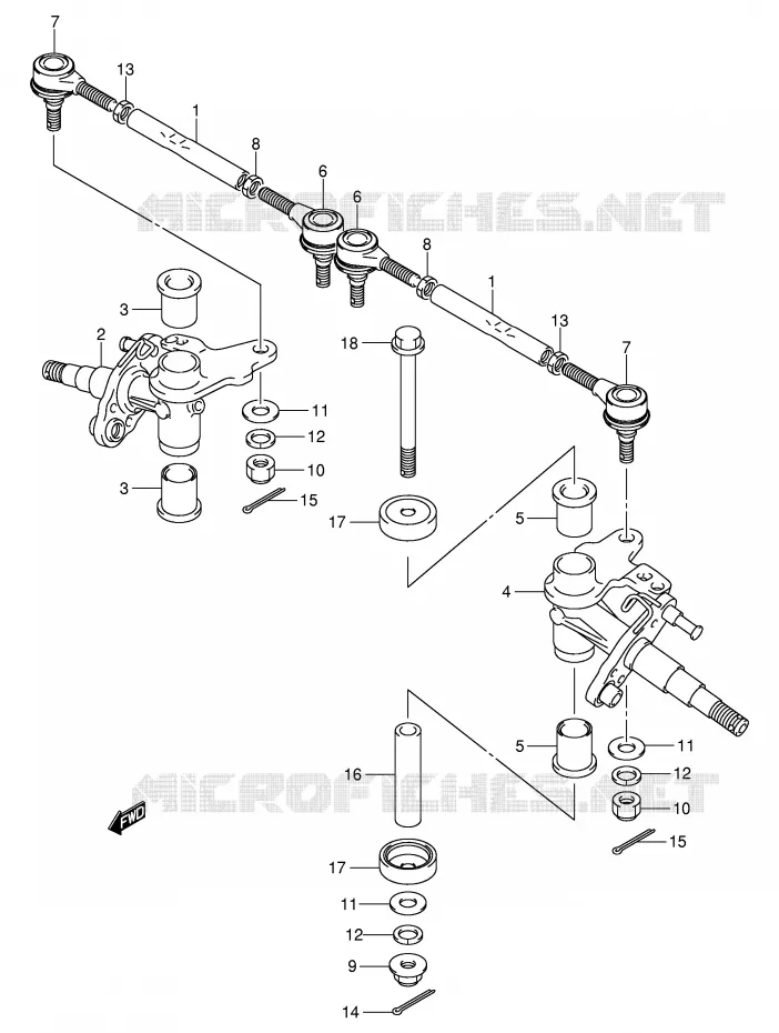 STUURINRICHTING - HUB Suzuki QUAD 50 MINIQUAD-SPORT 2004  LT-A50K4(P3/P28)