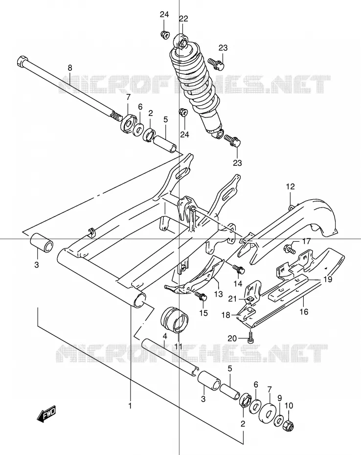SWINGARM Suzuki QUAD 160 OZARK 2001  LT-F160K1(P24)