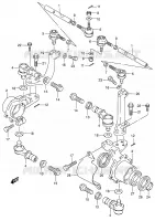 STUURINRICHTING   HUB (MODELE X/Y/K1) voor Suzuki KINGQUAD 300 2004