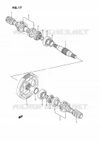 TRANSMISSION (3) (MODELE J/K/L/M/N/P) voor Suzuki OZARK 250 1994