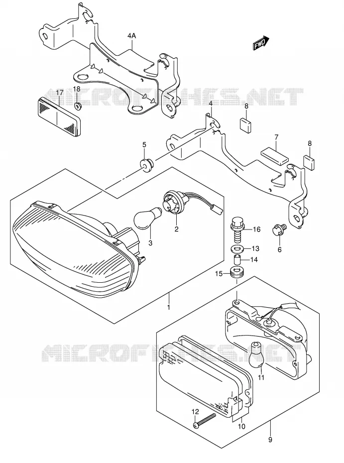 ACHTERLICHT (LT-F250K2/K3 E17,E24) Suzuki QUAD 250 OZARK 2003  LT-F250K3(E17)