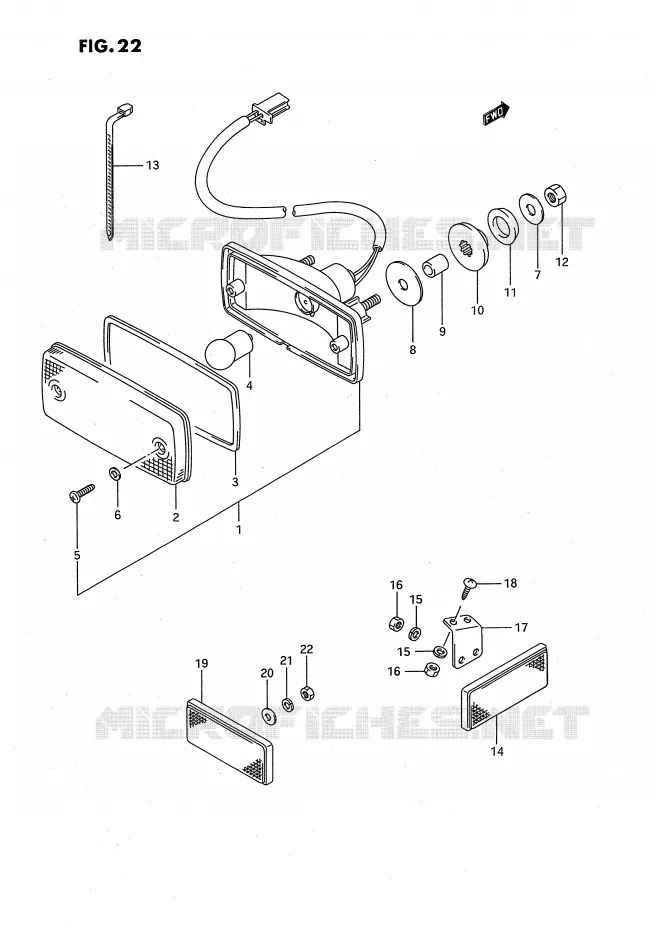 ACHTERLICHT Suzuki QUAD 160 OZARK 1996  LT-F160T(P28)