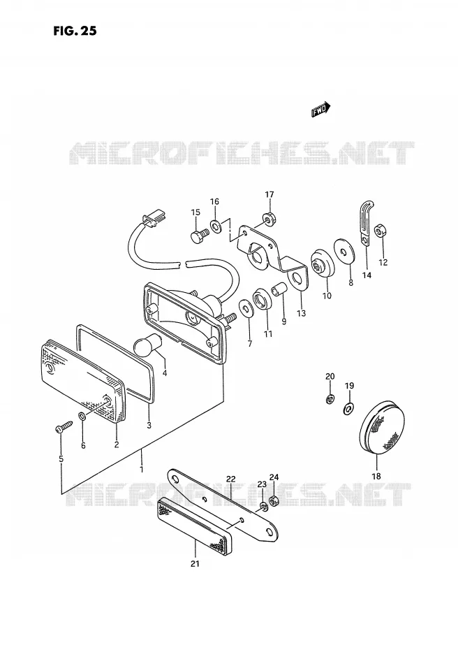 ACHTERLICHT Suzuki QUAD 250 OZARK 1996  LT-F250T(E28)
