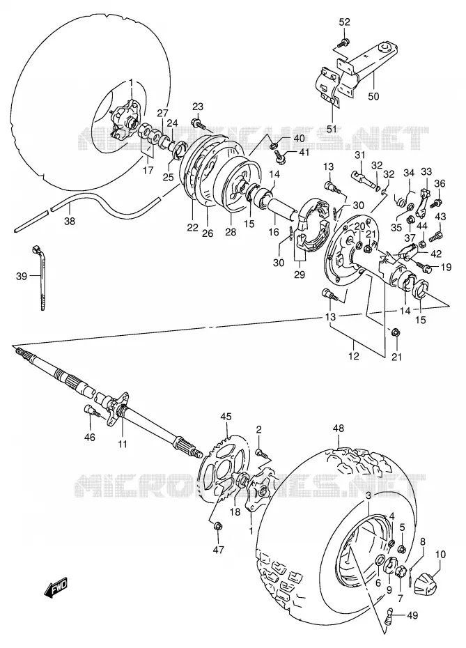 ACHTERWIEL Suzuki QUAD 160 OZARK 2003  LT-F160K3(P28)