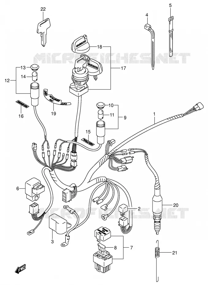 BEDRADING Suzuki QUAD 160 OZARK 2006  LT-F160K6(P24)