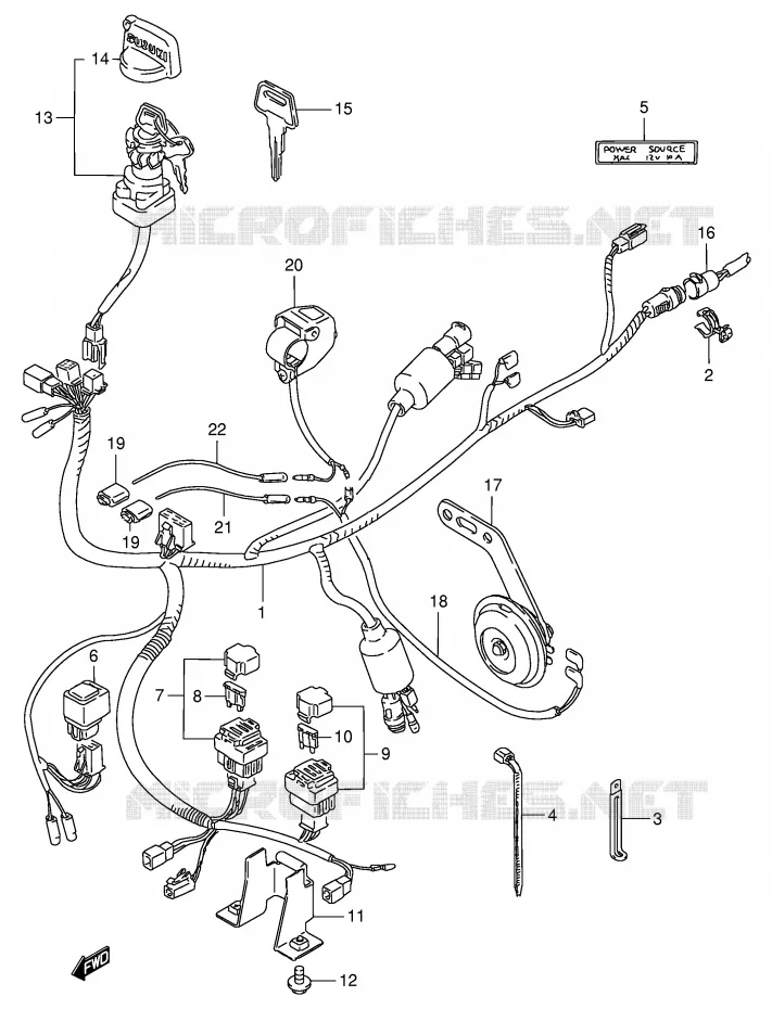 BEDRADING Suzuki QUAD 250 KINGQUAD 1998  LT-F4WDW(E28)