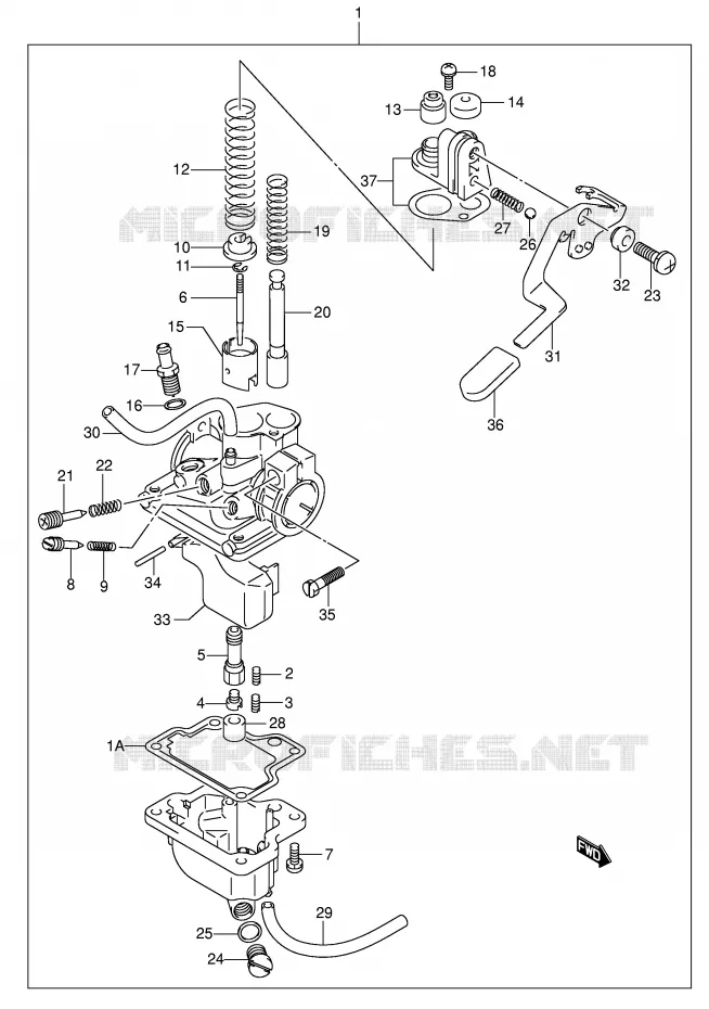 CARBURATOR Suzuki QUAD 50 MINIQUAD-SPORT 2002  LT-A50K2(P3/P28)