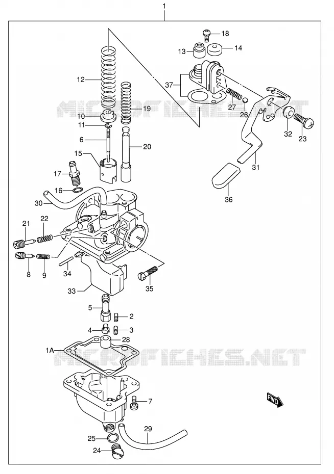 CARBURATOR Suzuki QUAD 50 MINIQUAD-SPORT 2003  LT-A50K3(P2)