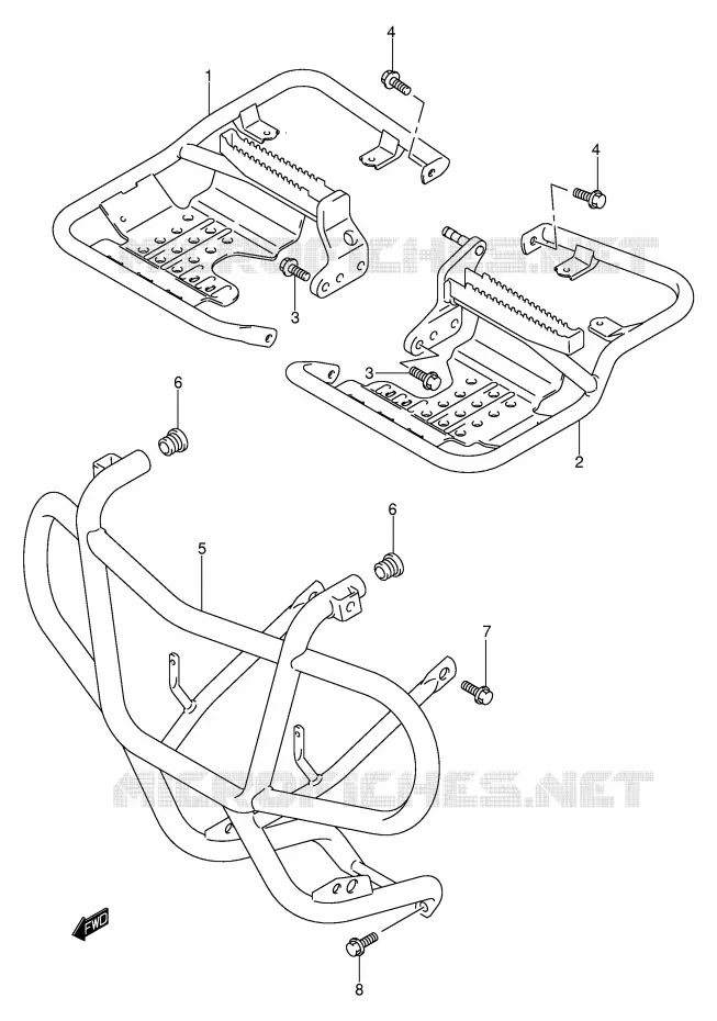 FOOTREST Suzuki QUAD 400 EIGER 2003  LT-F400K3(P3/P28)