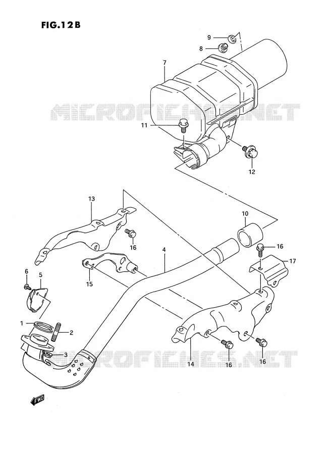 GELUIDDEMPER (MODELE L) Suzuki QUAD 250 KINGQUAD 1989  LT-F4WDK(E2)