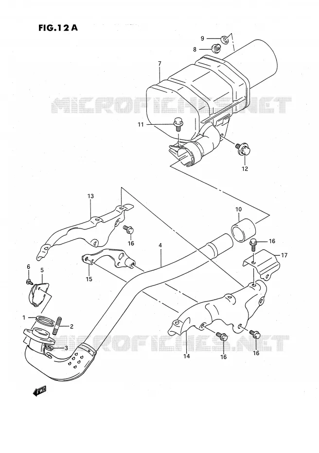 GELUIDDEMPER (MODELE L) Suzuki QUAD 250 OZARK 1994  LT-F250R(E3)