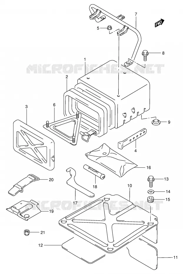 GEREEDSCHAPSKIST Suzuki QUAD 300 KINGQUAD 2001  LT-F300FK1(E24)