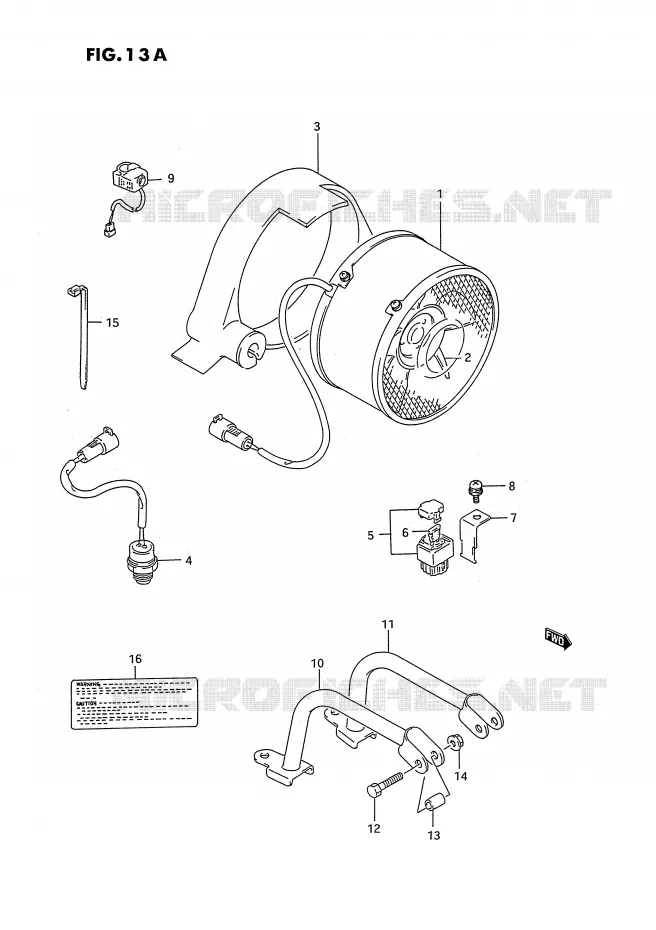 KOELVENTILATOR (MODELE M/N/P/R/S/T E24) Suzuki QUAD 250 OZARK 1995  LT-F250S(E2)