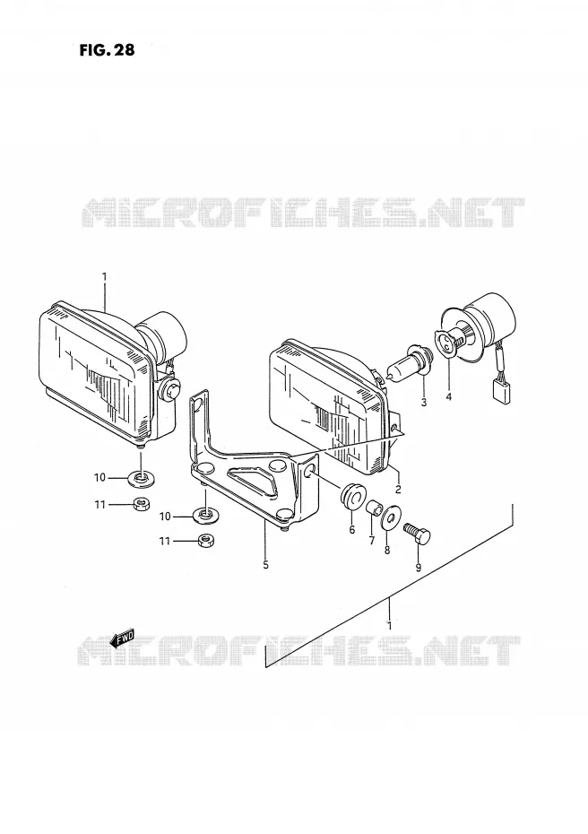 KOPLAMP Suzuki QUAD 300 KINGQUAD 1993  LT-F4WDXP(E3)